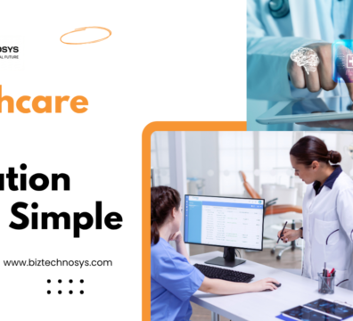 Doctor using digital tablet with healthcare CMS migration concept and patient data system.